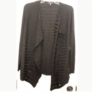 Eileen Fisher Italian Yarn Open Black Cardigan